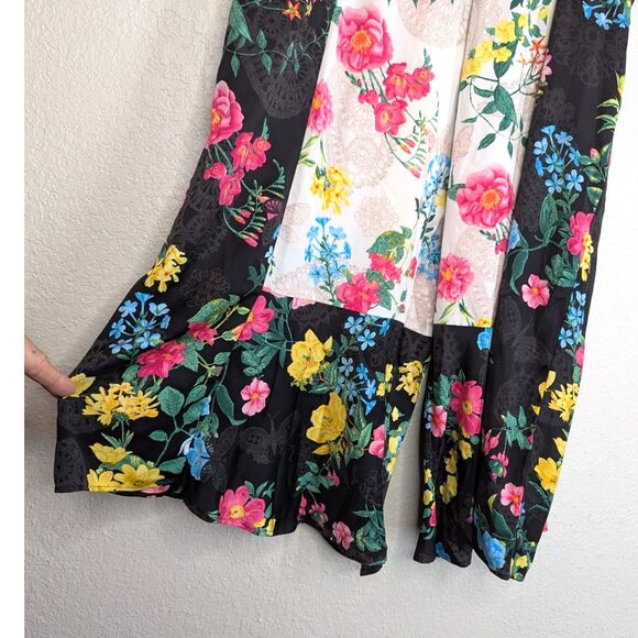 NWT BETSEY JOHNSON Tank Culotte Pants Pajama Set Sz L Floral Print Flowy Boho - Picture 5 of 13